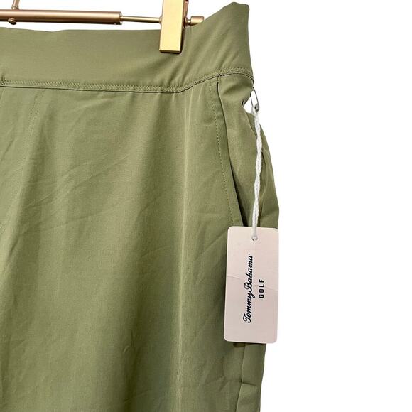Tommy Bahama Golf Active Lightweight Crop Pants Size L Green Ankle Zip NEW - Picture 6 of 8